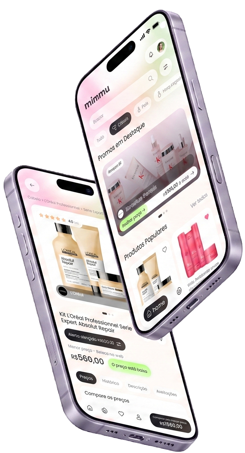 Telas do app mimmu